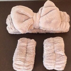 Three Piece Spa Headband Wristband Set